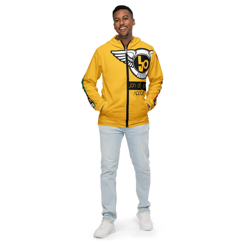 Lion Of Judah Logo Design Men’s Yellow windbreaker