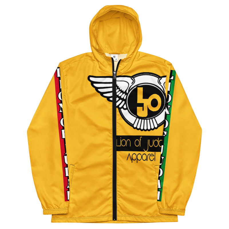 Lion Of Judah Logo Design Men’s Yellow windbreaker