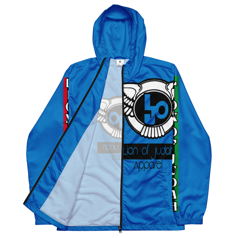 Lion Of Judah Logo Design Men’s Navy Blue windbreaker