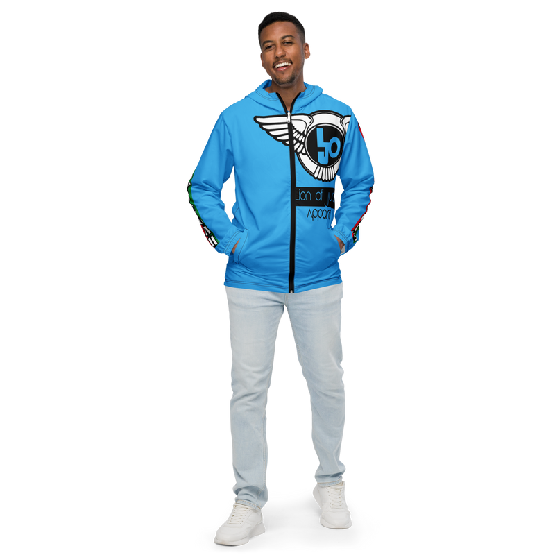 Lion Of Judah Logo Design Men’s Sky Blue windbreaker