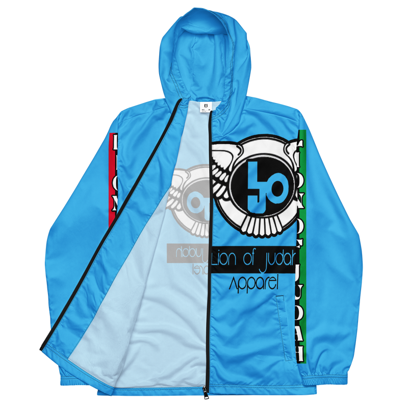 Lion Of Judah Logo Design Men’s Sky Blue windbreaker