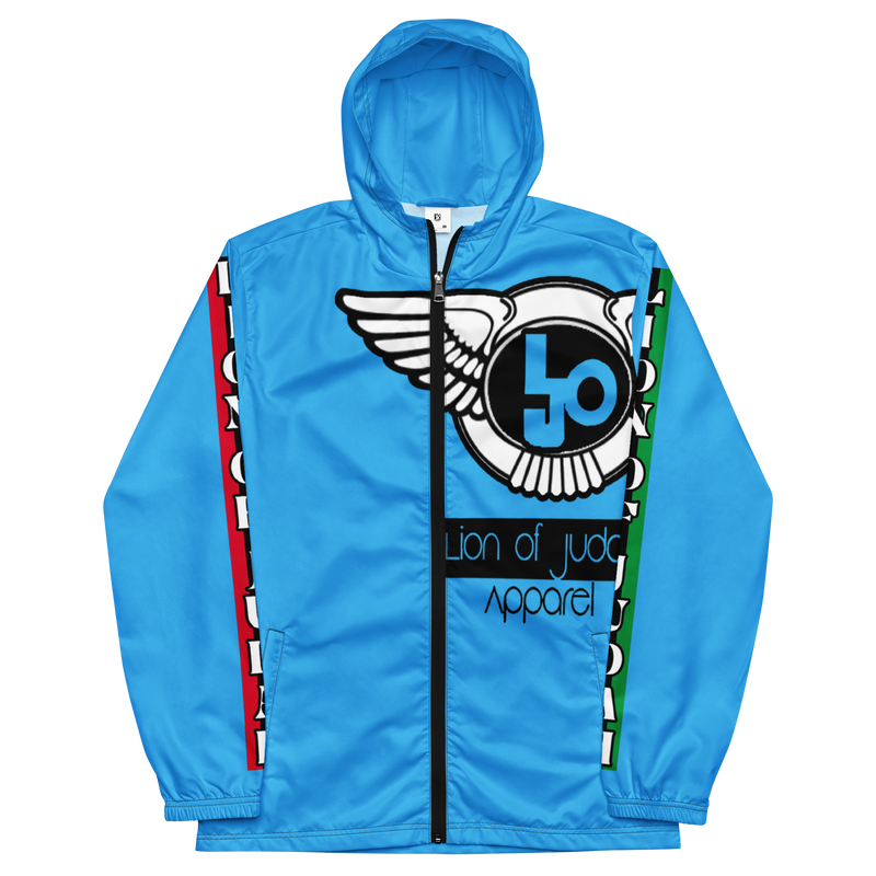 Lion Of Judah Logo Design Men’s Sky Blue windbreaker