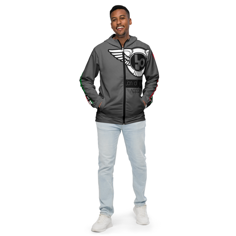 Lion Of Judah Logo Design Men’s Grey windbreaker