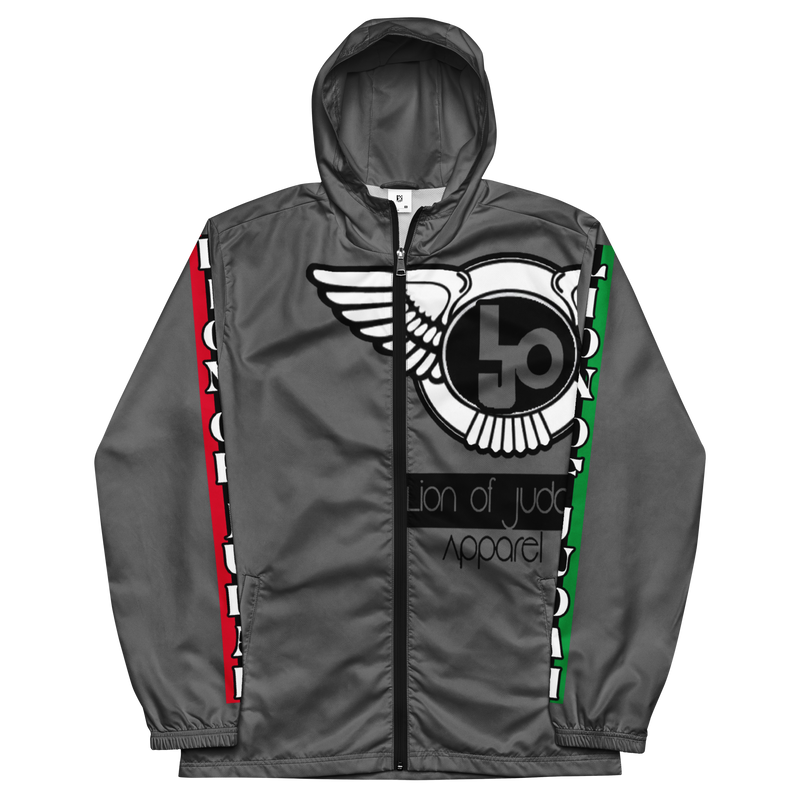 Lion Of Judah Logo Design Men’s Grey windbreaker