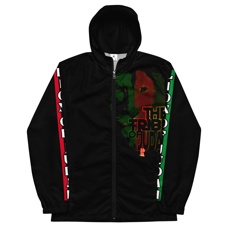 Tribe Of Judah Lion Graphic Design Men's Black Windbreaker