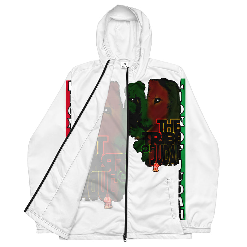 Tribe Of Judah Lion Graphic Design Men's White Windbreaker