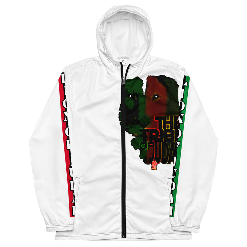 Tribe Of Judah Lion Graphic Design Men's White Windbreaker