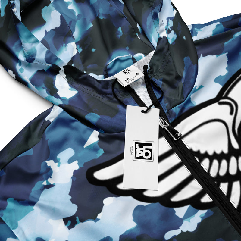 Lion Of Judah Black Logo Graphic Design Camo V.2 Men's Windbreaker
