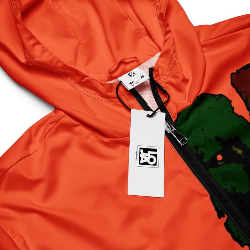 Tribe Of Judah Lion Graphic Design Men's Orange Windbreaker