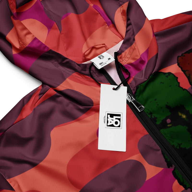 Tribe Of Judah Lion Red Camo Graphic Design V.2 Men’s windbreaker