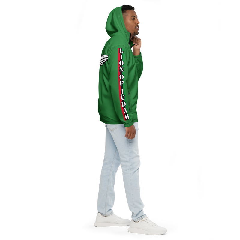 Lion Of Judah Logo Design Men’s Green windbreaker