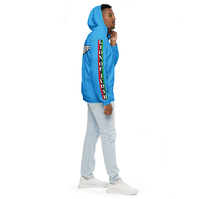 Lion Of Judah Logo Design Men’s Sky Blue windbreaker