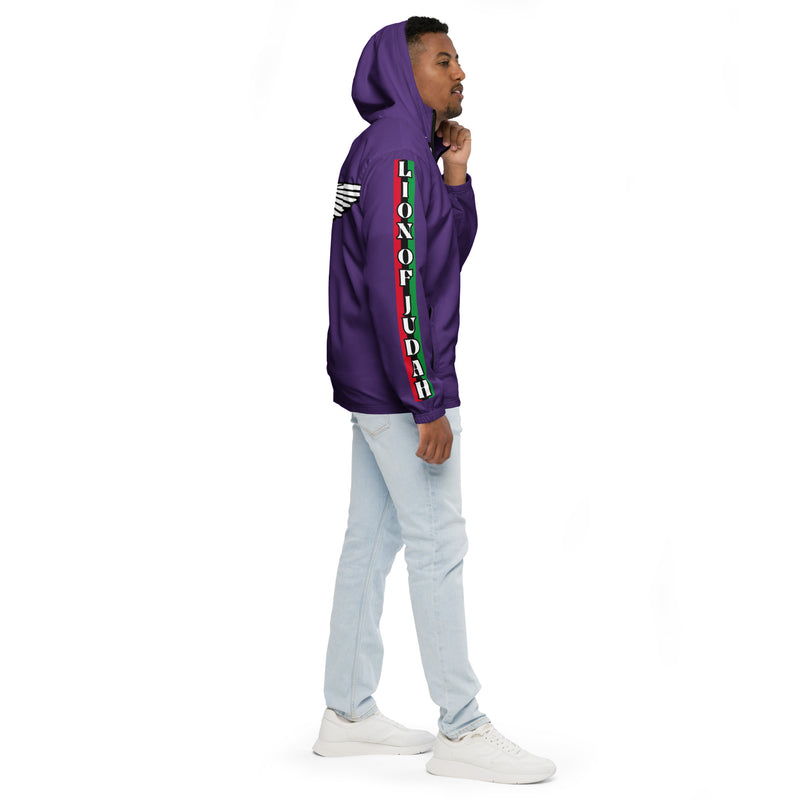 Lion Of Judah Logo Design Men’s Purple windbreaker