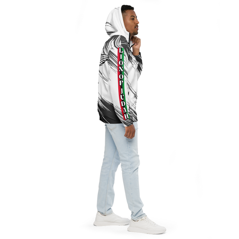 Lion Of Judah Black Logo Graphic Design Men’s windbreaker