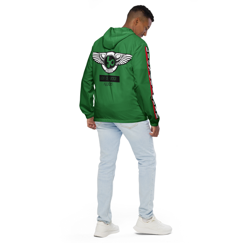 Lion Of Judah Logo Design Men’s Green windbreaker