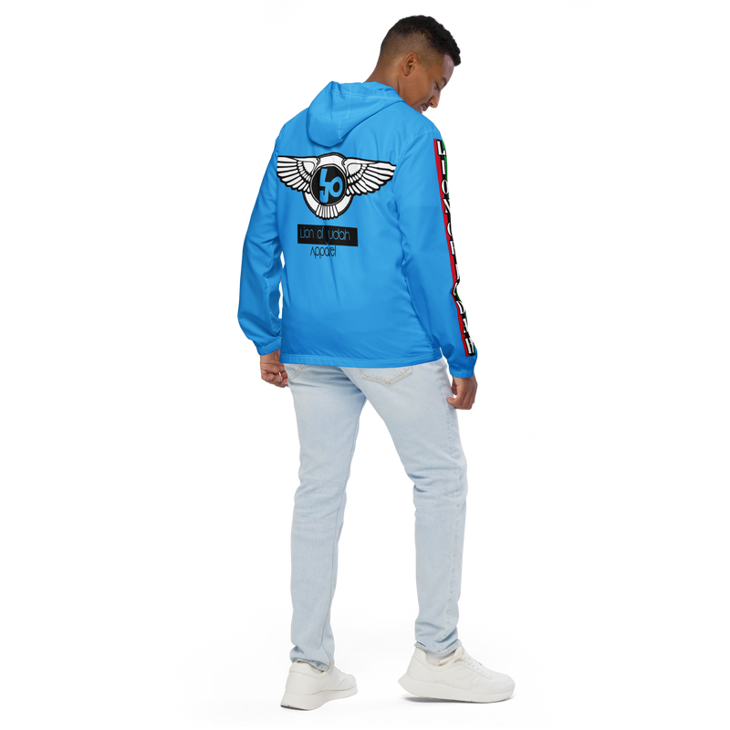 Lion Of Judah Logo Design Men’s Sky Blue windbreaker
