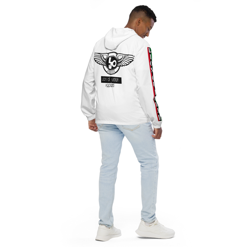 Lion Of Judah Logo Design Men’s White windbreaker
