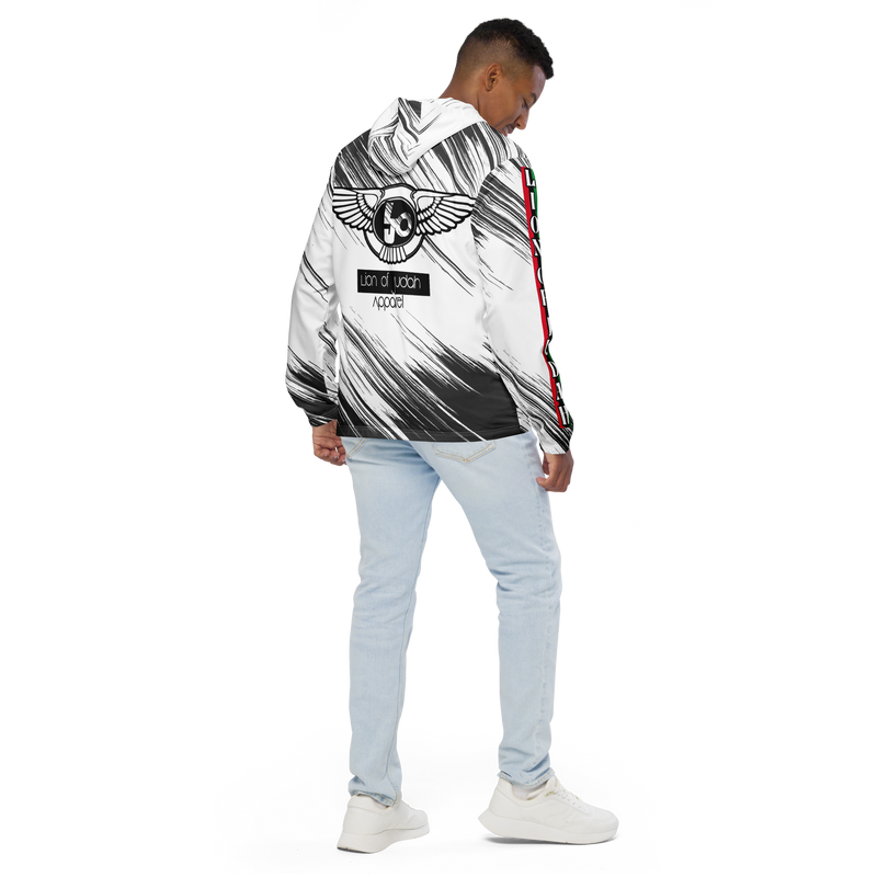 Lion Of Judah Black Logo Graphic Design Men’s windbreaker