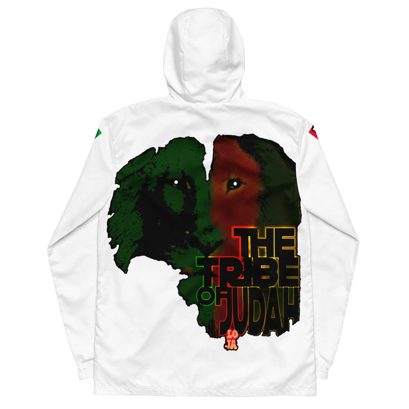 Tribe Of Judah Lion Graphic Design Men's White Windbreaker