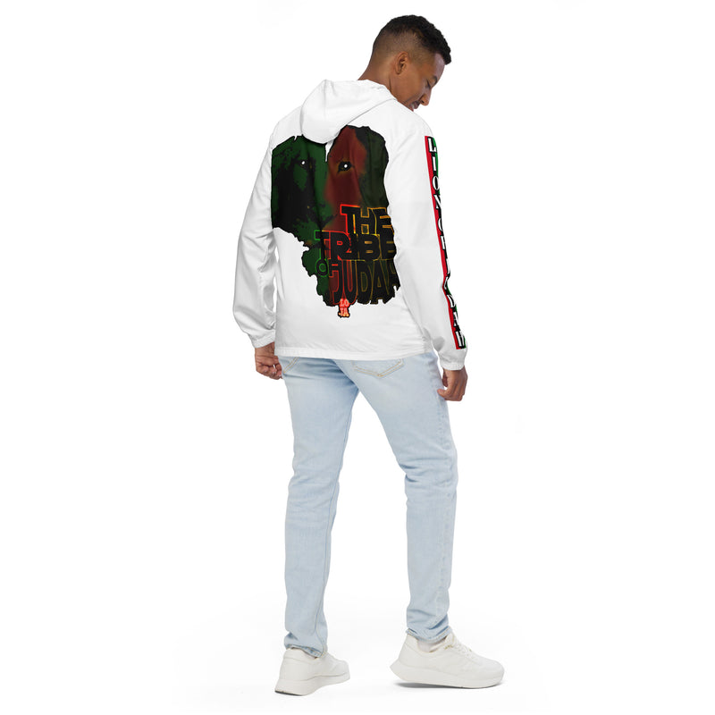 Tribe Of Judah Lion Graphic Design Men's White Windbreaker