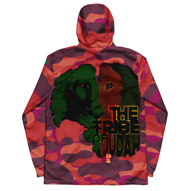 Tribe Of Judah Lion Red Camo Graphic Design V.2 Men’s windbreaker