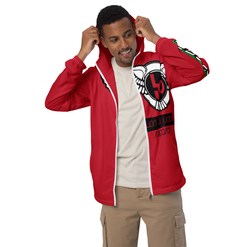 Lion Of Judah Logo Design Men’s Red windbreaker