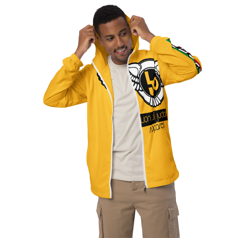 Lion Of Judah Logo Design Men’s Yellow windbreaker