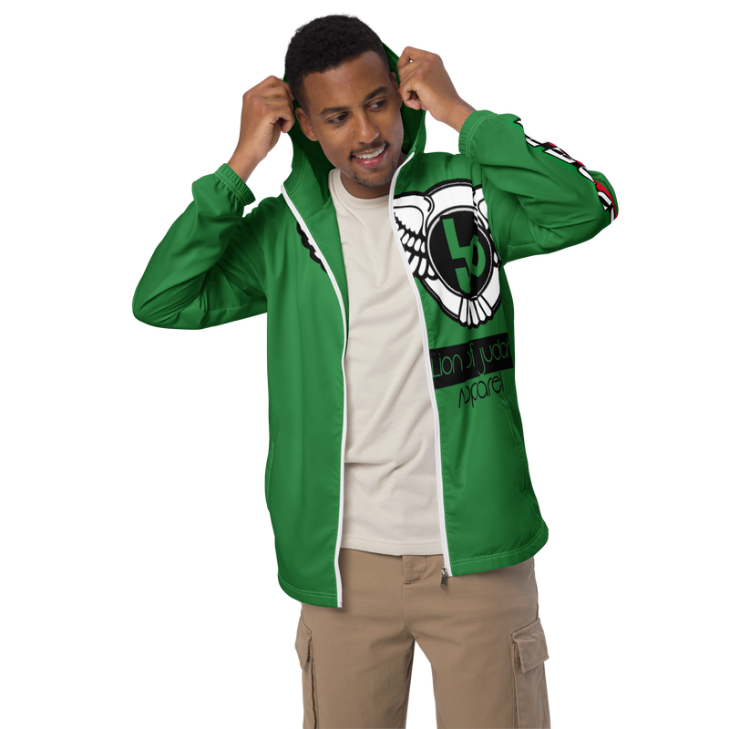 Lion Of Judah Logo Design Men’s Green windbreaker