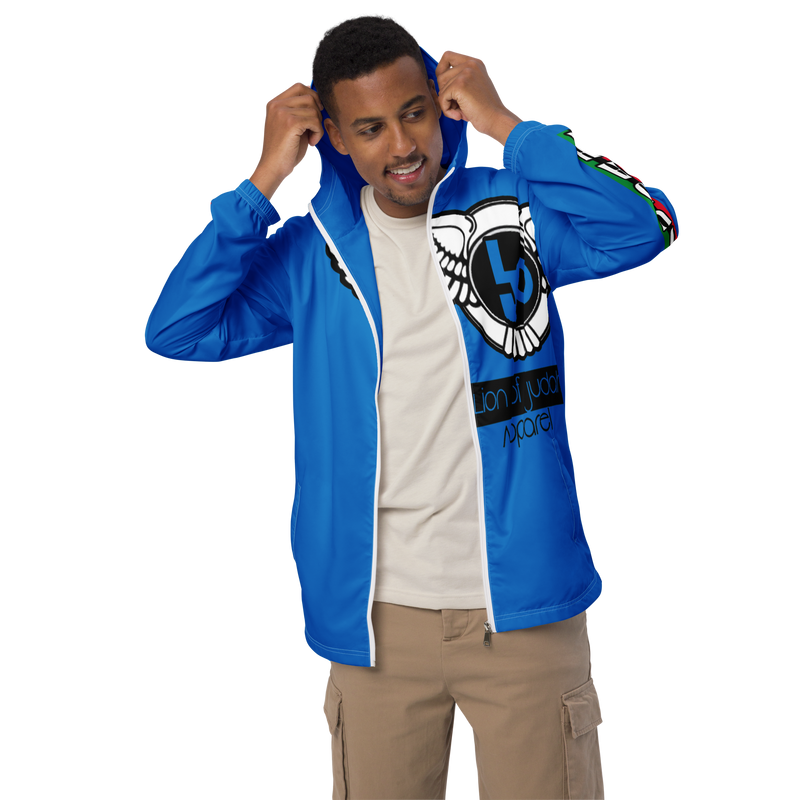 Lion Of Judah Logo Design Men’s Navy Blue windbreaker