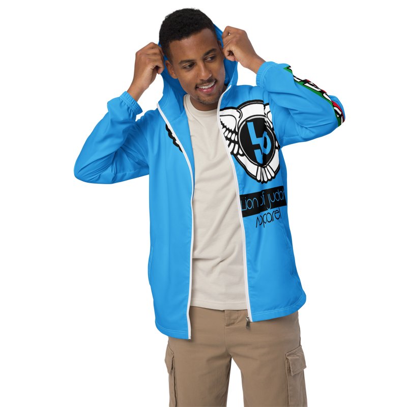 Lion Of Judah Logo Design Men’s Sky Blue windbreaker