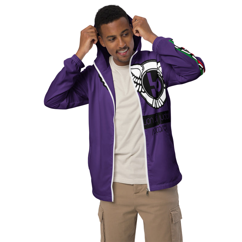 Lion Of Judah Logo Design Men’s Purple windbreaker