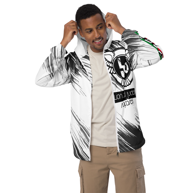 Lion Of Judah Black Logo Graphic Design Men’s windbreaker