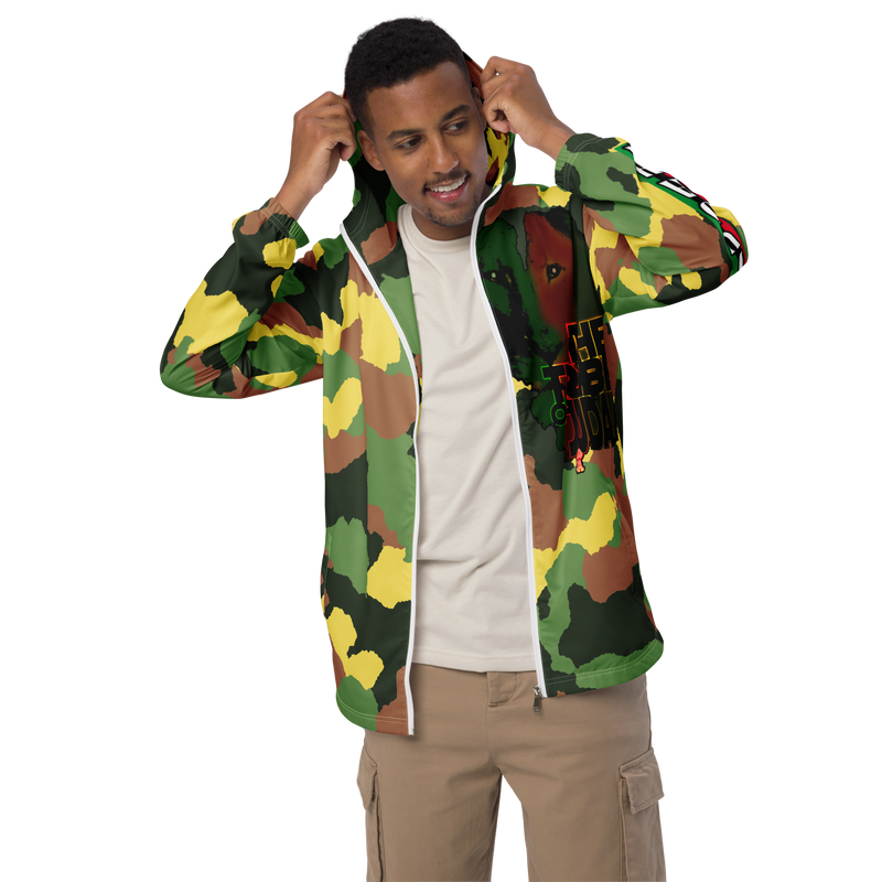 Tribe Of Judah Lion Camo Graphic Design V.1 Men’s windbreaker