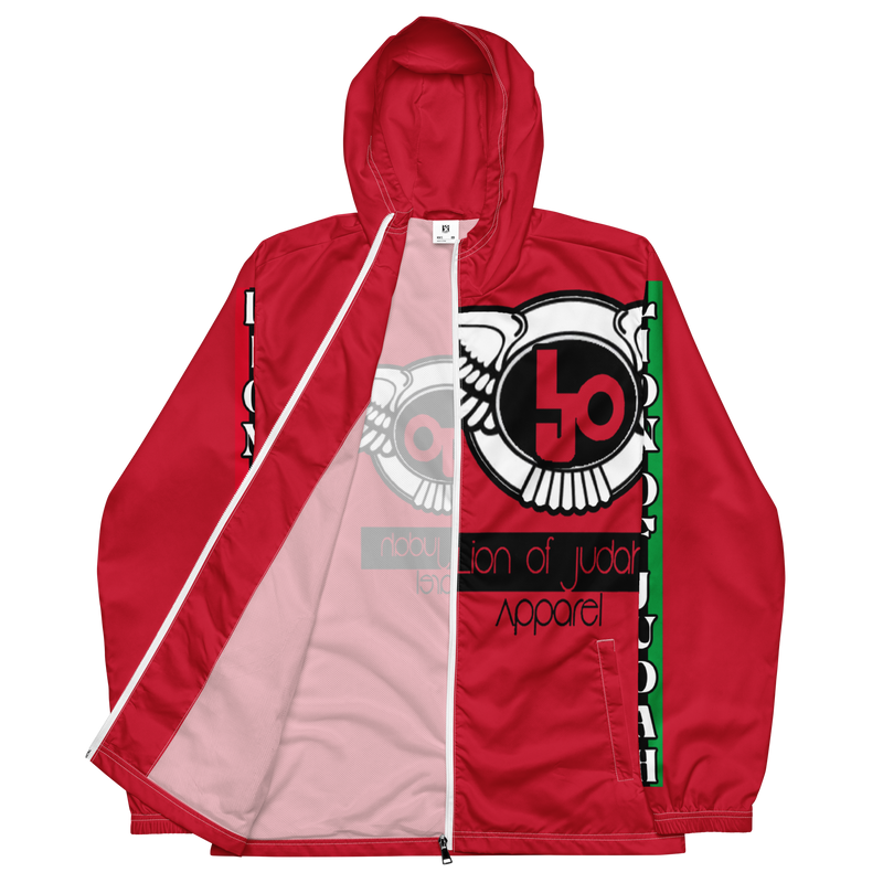 Lion Of Judah Logo Design Men’s Red windbreaker