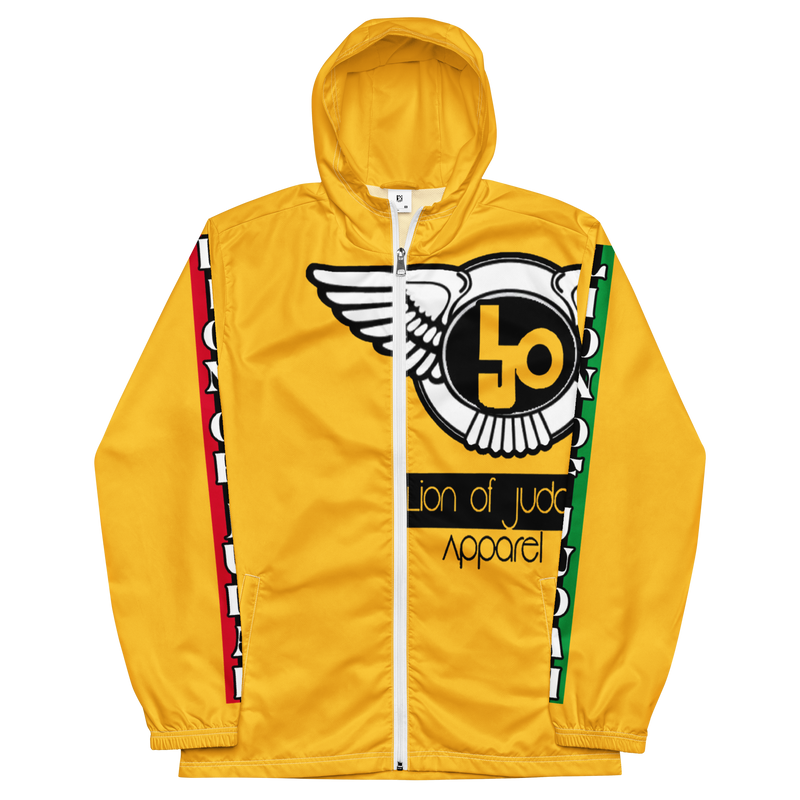 Lion Of Judah Logo Design Men’s Yellow windbreaker