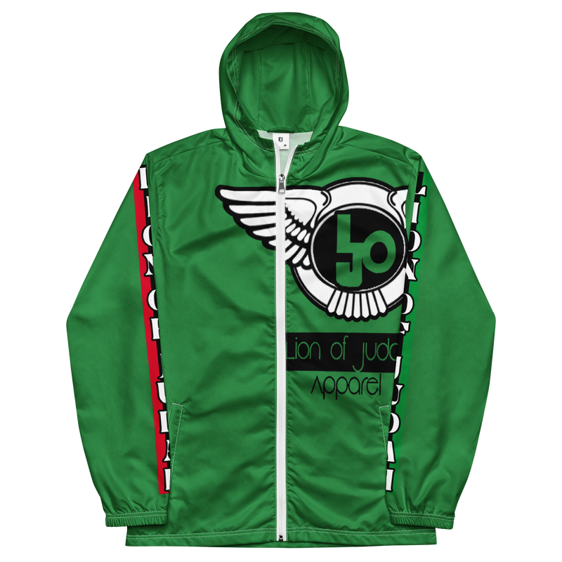 Lion Of Judah Logo Design Men’s Green windbreaker