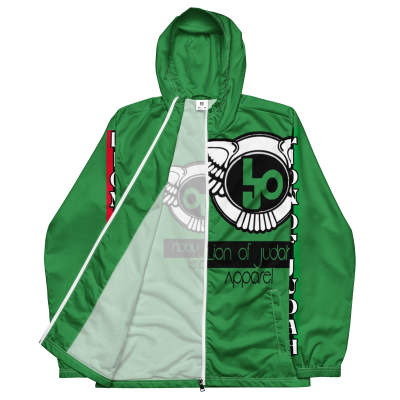 Lion Of Judah Logo Design Men’s Green windbreaker