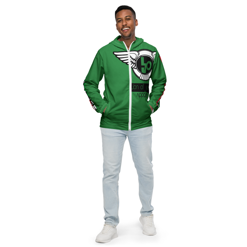 Lion Of Judah Logo Design Men’s Green windbreaker