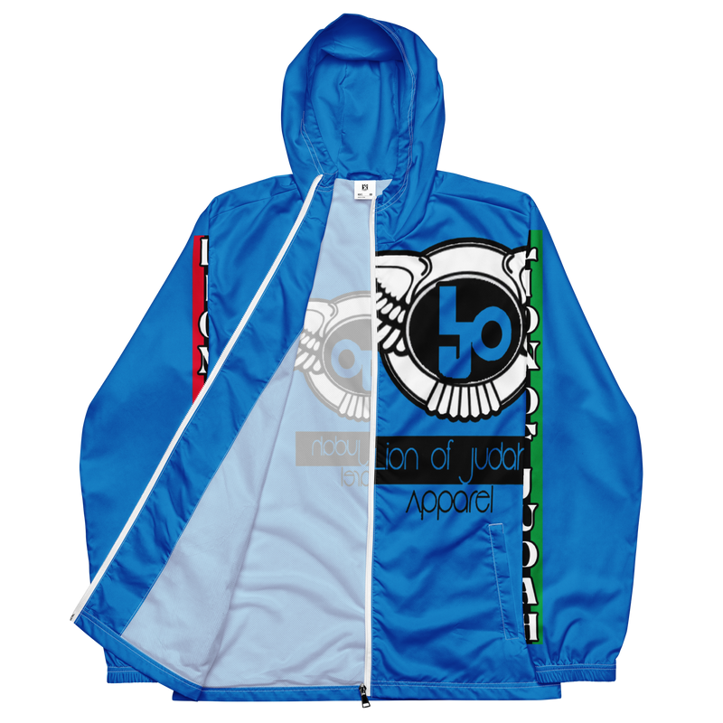 Lion Of Judah Logo Design Men’s Navy Blue windbreaker
