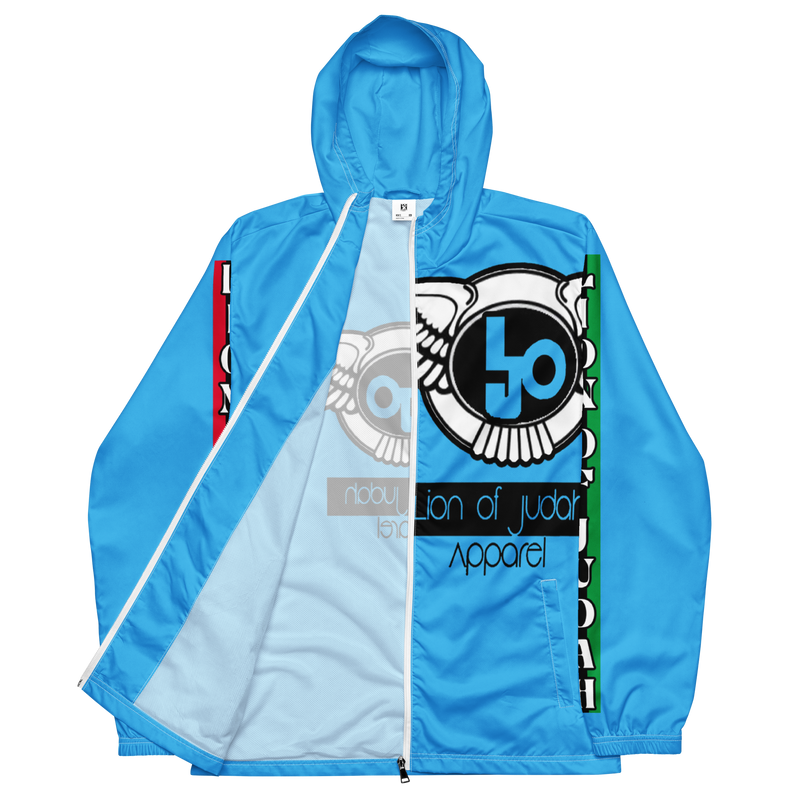 Lion Of Judah Logo Design Men’s Sky Blue windbreaker