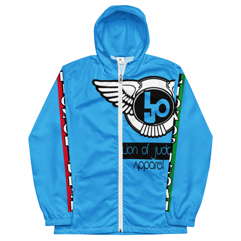 Lion Of Judah Logo Design Men’s Sky Blue windbreaker