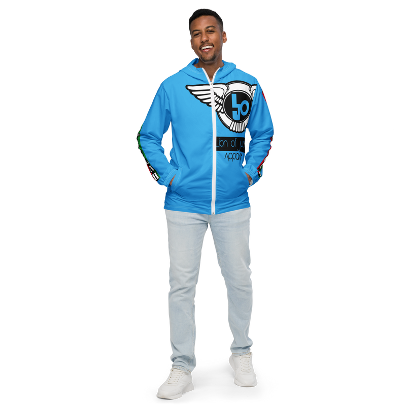 Lion Of Judah Logo Design Men’s Sky Blue windbreaker
