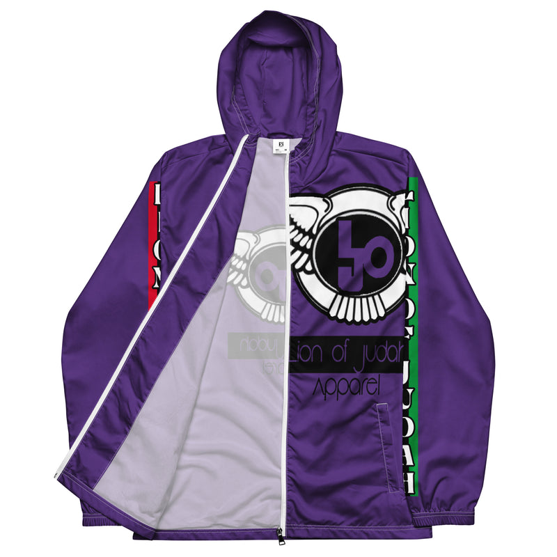 Lion Of Judah Logo Design Men’s Purple windbreaker