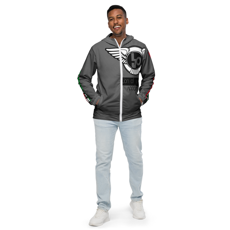 Lion Of Judah Logo Design Men’s Grey windbreaker