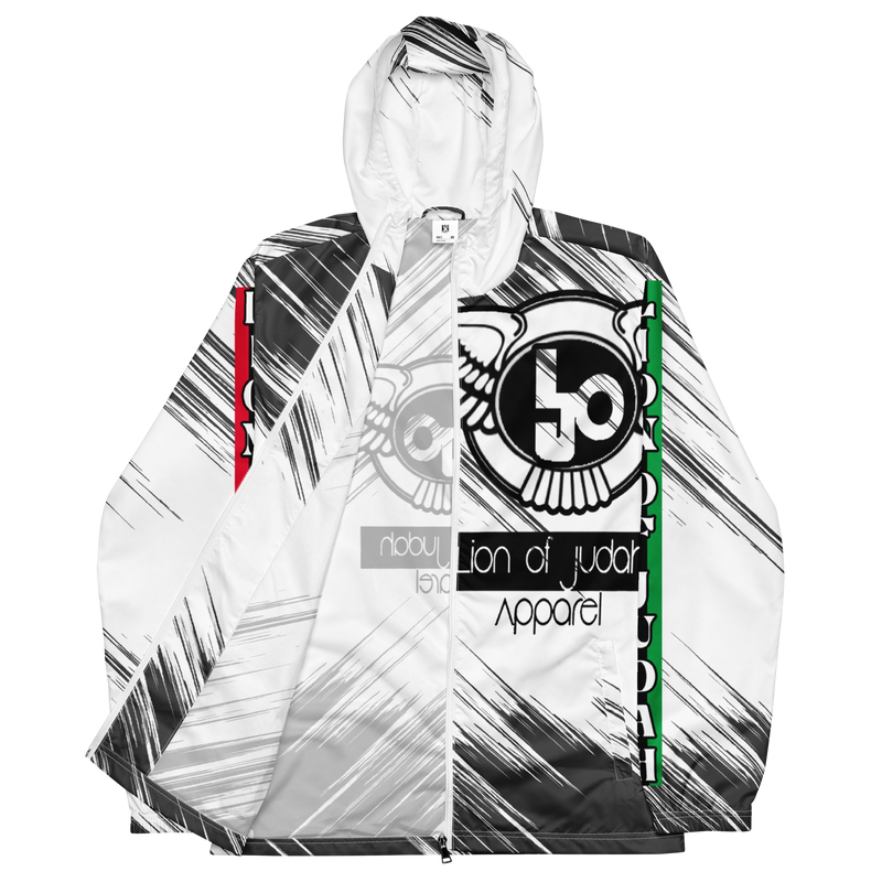 Lion Of Judah Black Logo Graphic Design Men’s windbreaker