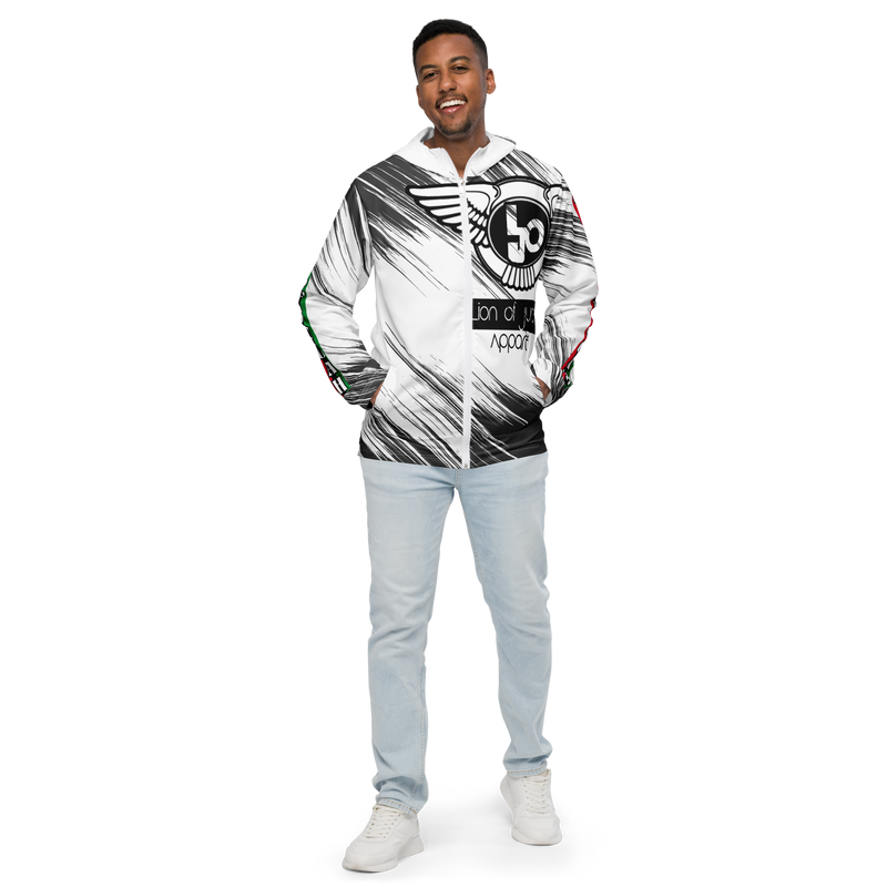 Lion Of Judah Black Logo Graphic Design Men’s windbreaker
