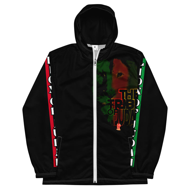 Tribe Of Judah Lion Graphic Design Men's Black Windbreaker