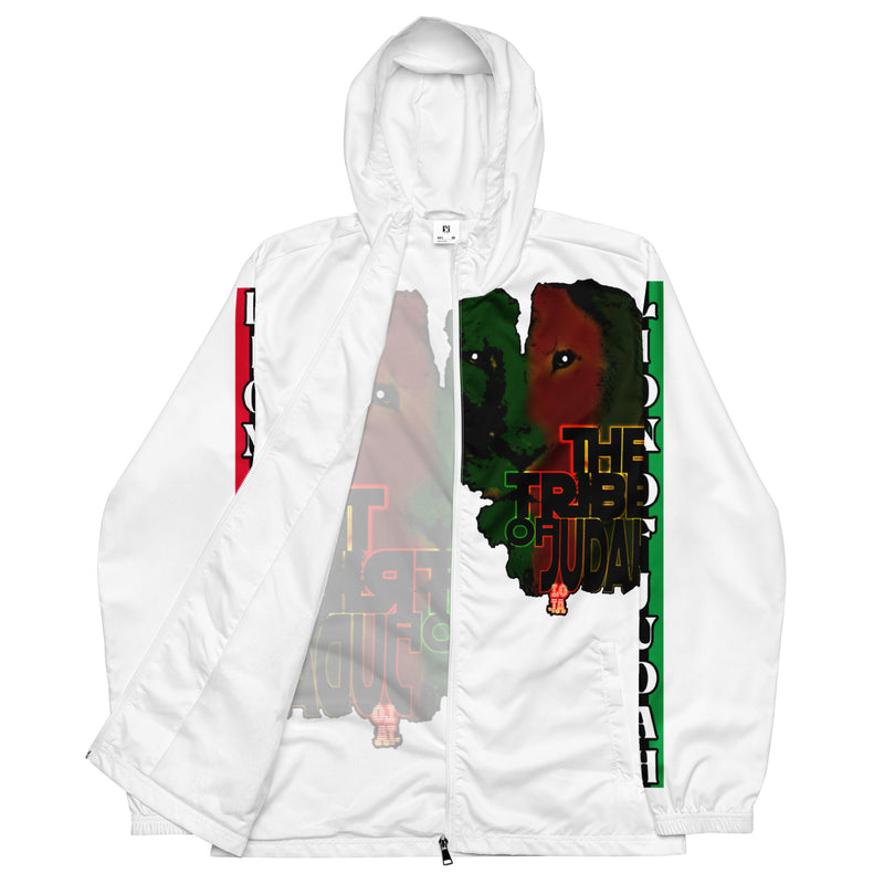 Tribe Of Judah Lion Graphic Design Men's White Windbreaker