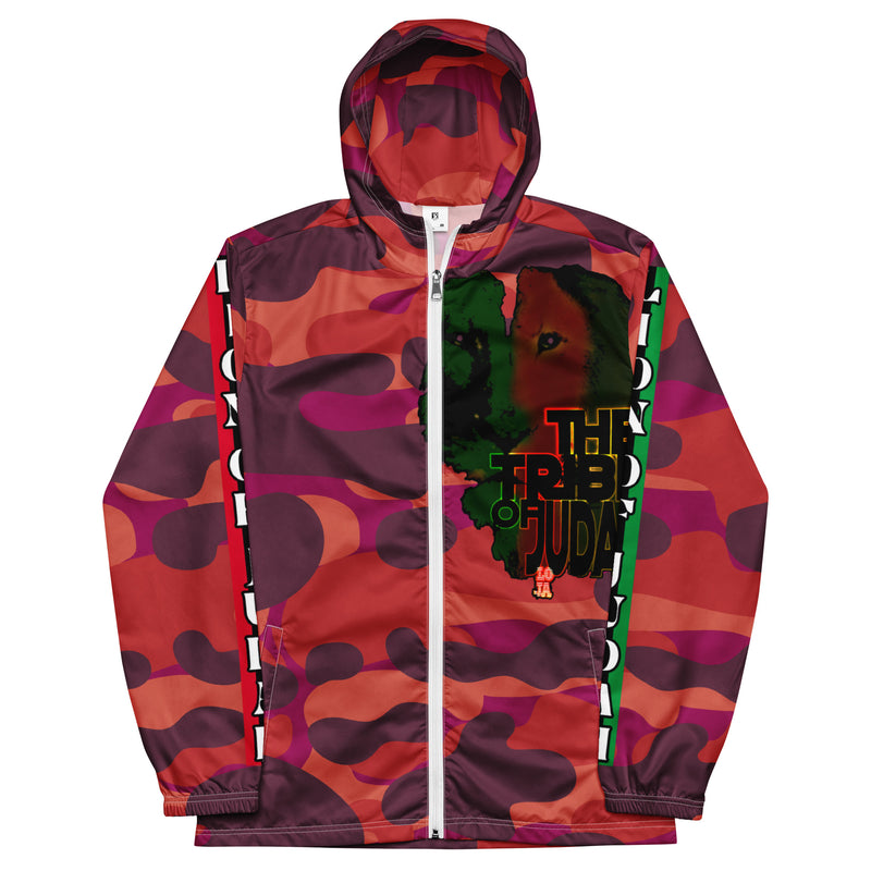 Tribe Of Judah Lion Red Camo Graphic Design V.2 Men’s windbreaker