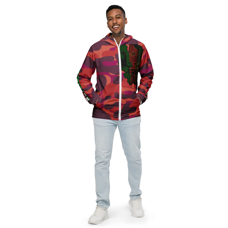 Tribe Of Judah Lion Red Camo Graphic Design V.2 Men’s windbreaker